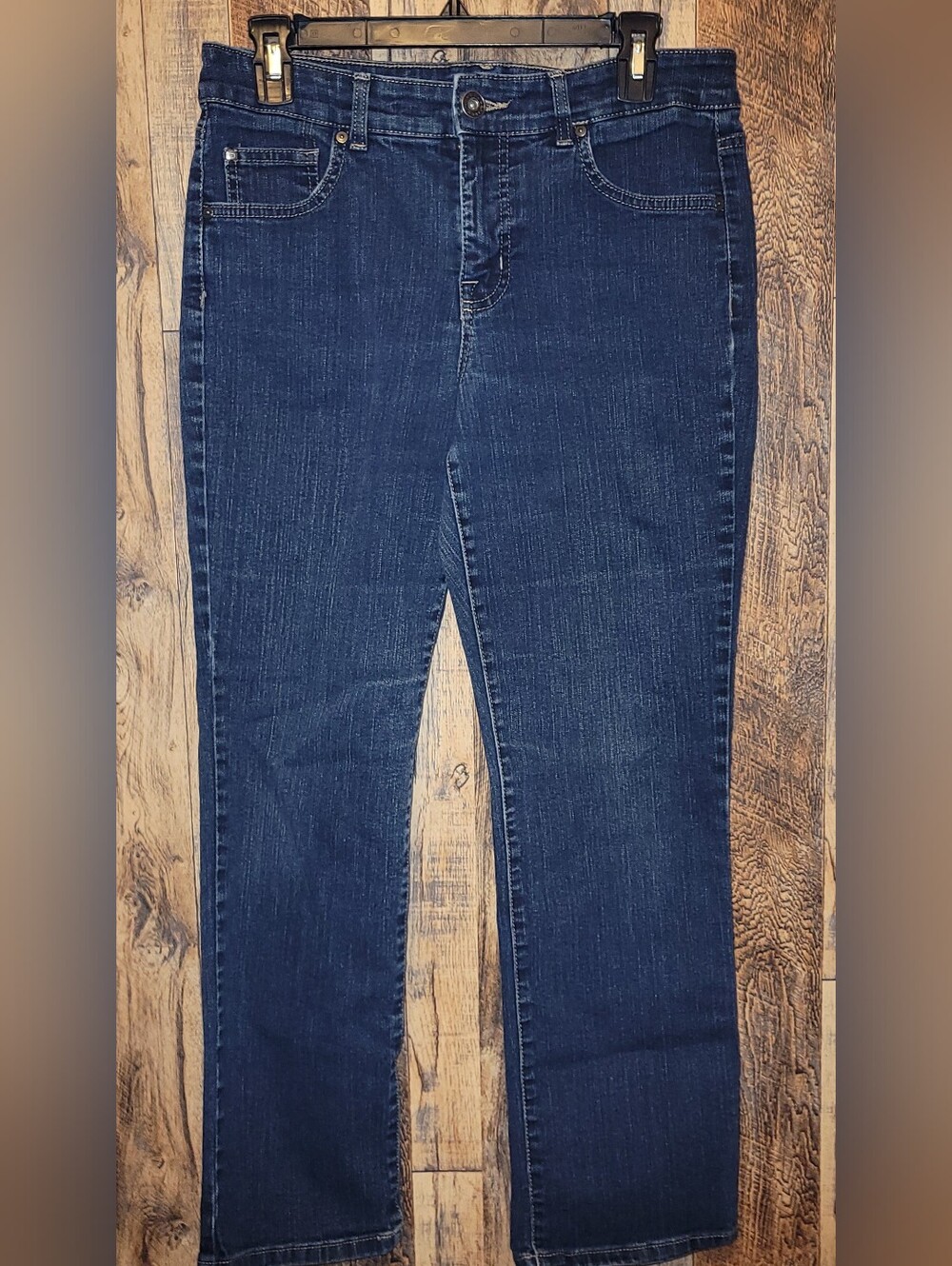 Bandolino Straight Leg Jeans in Deep Blue Denim